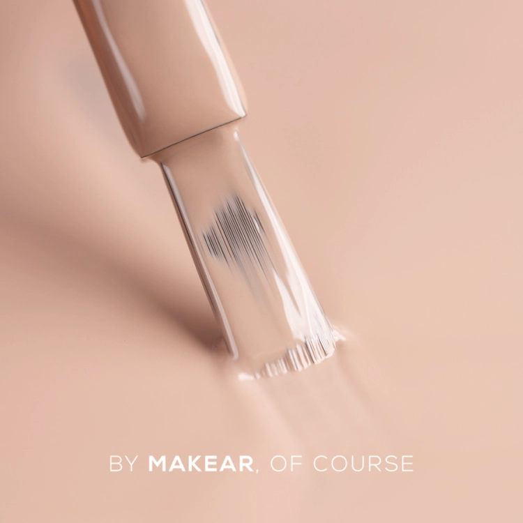 Makear 966 jasny nude / kremowy beż — lakier hybrydowy 8 ml, kolor na pędzelku