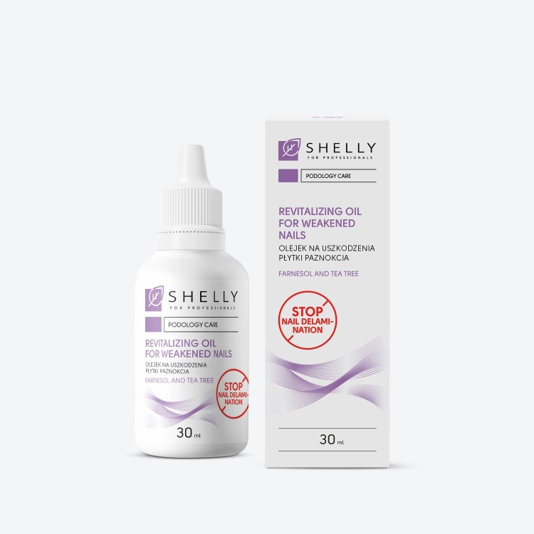 Shelly Olejek do zniszczonej płytki paznokcia 30 ml — butelka z opakowaniem