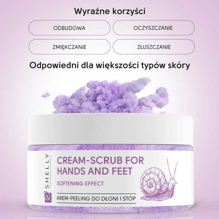 Shelly Krem-peeling do rąk i stóp 350 g — korzyści