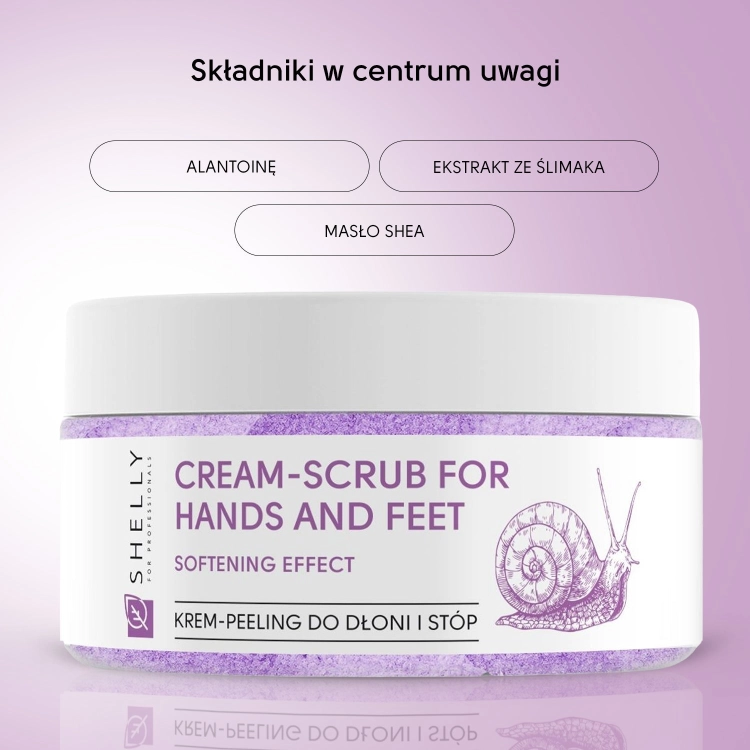 Shelly Krem-peeling do rąk i stóp 350 g — składniki aktywne