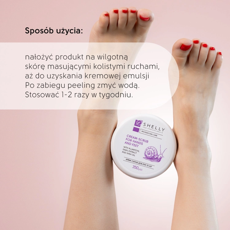 Shelly Krem-peeling do rąk i stóp 350 g — sposób użycia