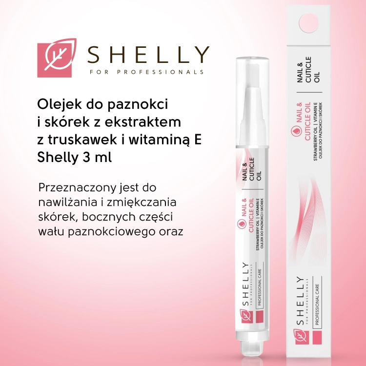 Shelly Olejek do paznokci i skórek z truskawką i witaminą E 3 ml — opis produktu