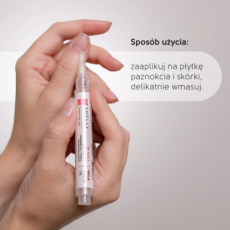 Shelly Olejek do paznokci i skórek z truskawką i witaminą E 3 ml — sposób użycia