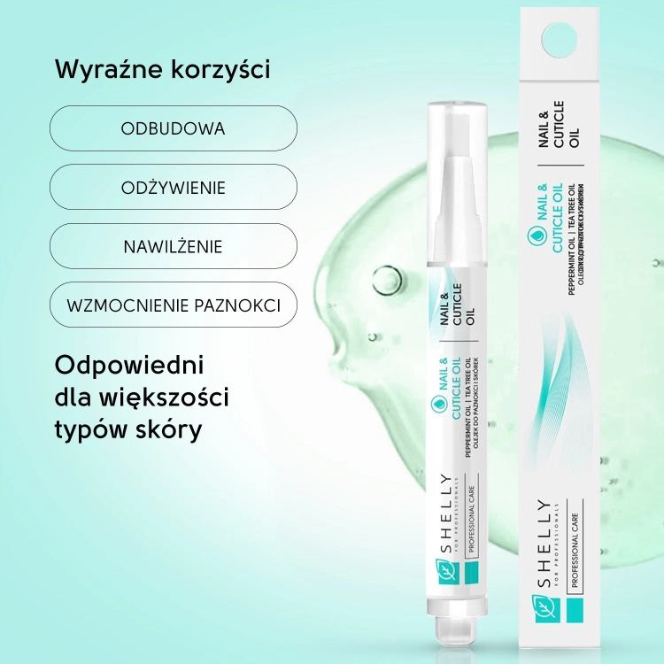Shelly Olejek do paznokci i skórek z miętą marokańską 3 ml — korzyści