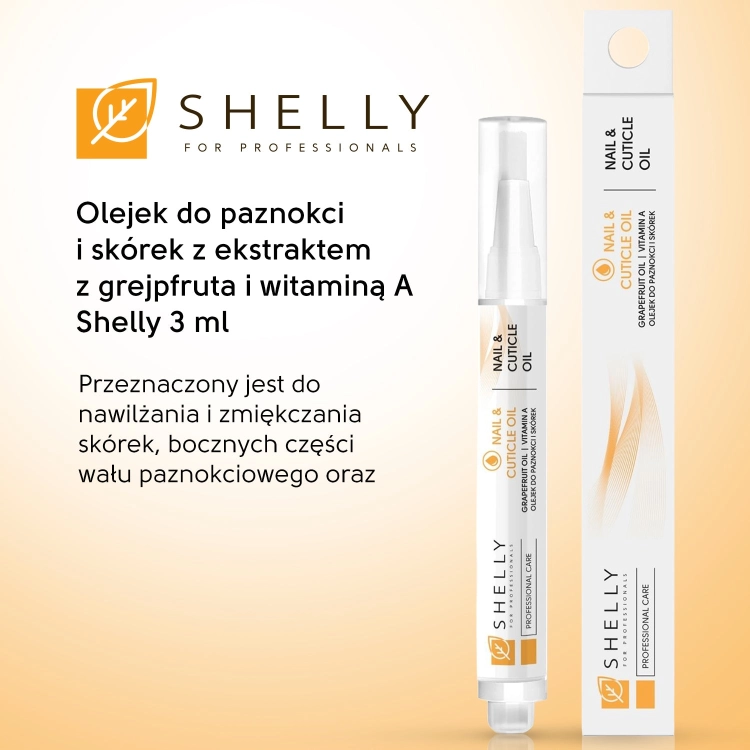 Shelly Olejek do paznokci i skórek z grejpfrutem i witaminą A 3 ml — opis produktu