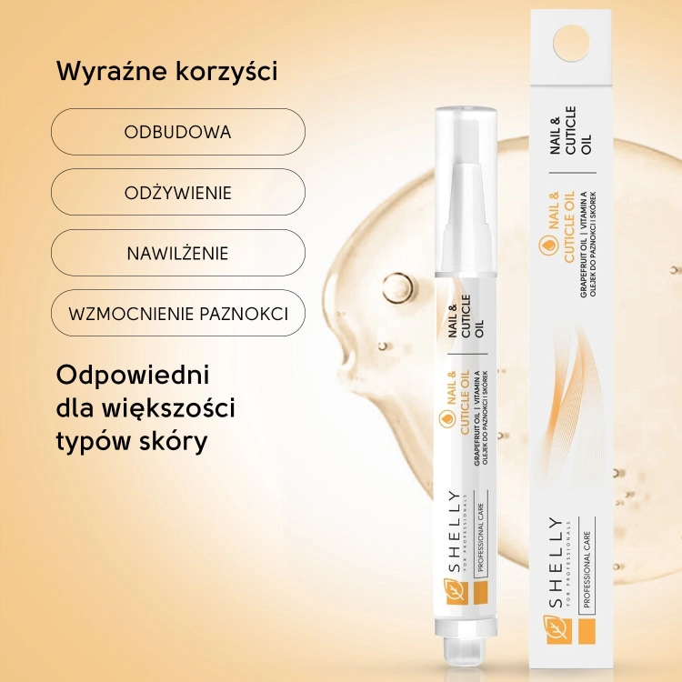 Shelly Olejek do paznokci i skórek z grejpfrutem i witaminą A 3 ml — korzyści