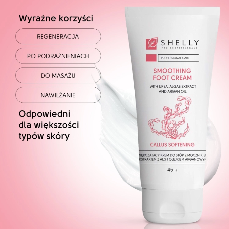Shelly Zmiękczający krem do stóp 45 ml — korzyści