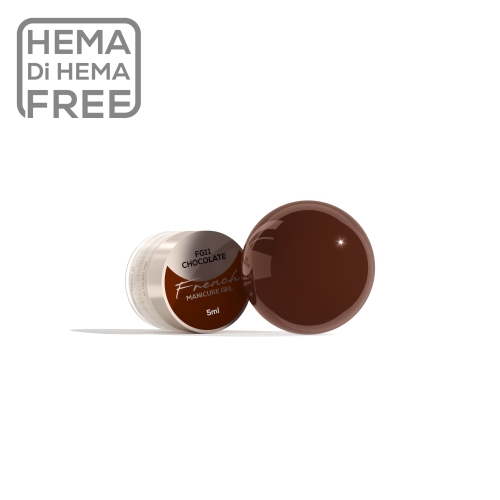 Makear French Manicure Gel Chocolate FG11 5 ml — słoiczek i kolor żelu