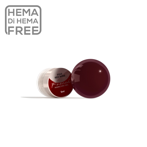 Makear French Manicure Gel Red Wine FG13 5 ml — słoiczek i kolor żelu