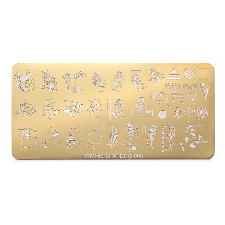 Clavier Blaszka Złota do stempli Botanic Shapes (01/M) — płytka z wzorami Botanic Shapes 01/M