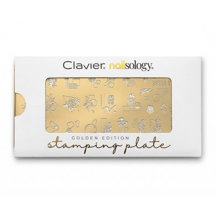 Clavier Blaszka Złota do stempli Botanic Shapes (01/M) — opakowanie Golden Edition
