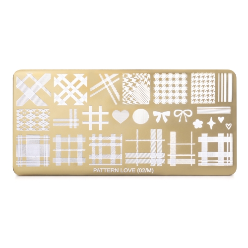 Clavier Blaszka Złota do stempli Pattern Love (02/M) — płytka z wzorami Pattern Love 02/M