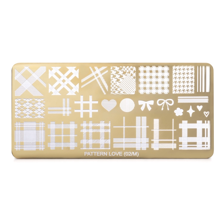 Clavier Blaszka Złota do stempli Pattern Love (02/M) — płytka z wzorami Pattern Love 02/M