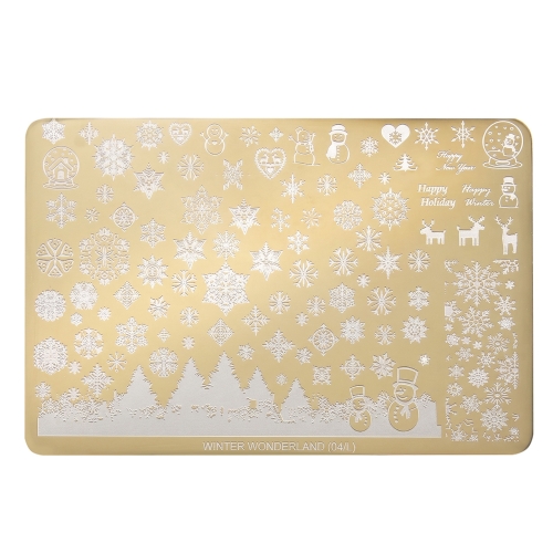 Clavier Blaszka Złota do stempli Winter Wonderland (04/L) — płytka z wzorami Winter Wonderland 04/L