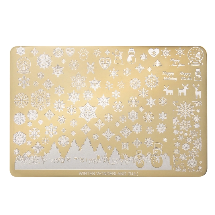 Clavier Blaszka Złota do stempli Winter Wonderland (04/L) — płytka z wzorami Winter Wonderland 04/L