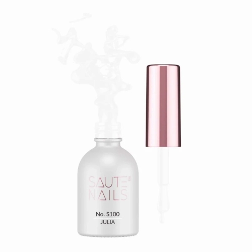Saute Nails Lakier hybrydowy S100 Julia 8 ml - śnieżnobiała biel