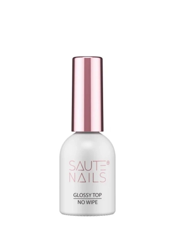 Saute Nails Top hybrydowy Glossy Top No Wipe 8 ml - lustrzany połysk