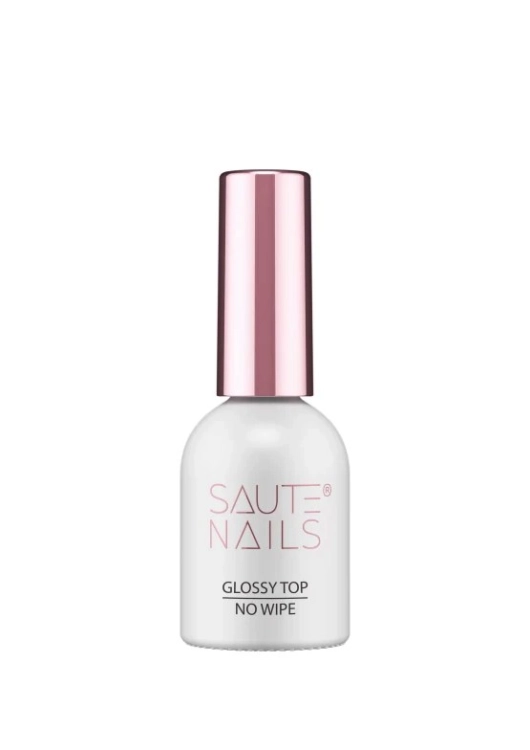 Saute Nails Top hybrydowy Glossy Top No Wipe 8 ml - lustrzany połysk