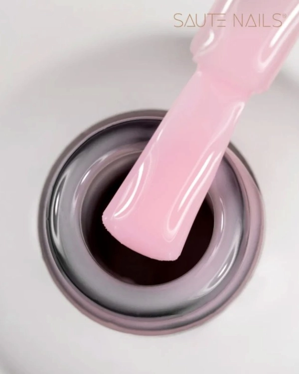Saute Nails Top hybrydowy Candy Pink Top No Wipe 8 ml - jasny róż