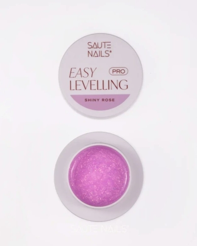 Saute Nails Żel budujący Easy Levelling PRO Shiny Rose 30 g - różowy z drobiną