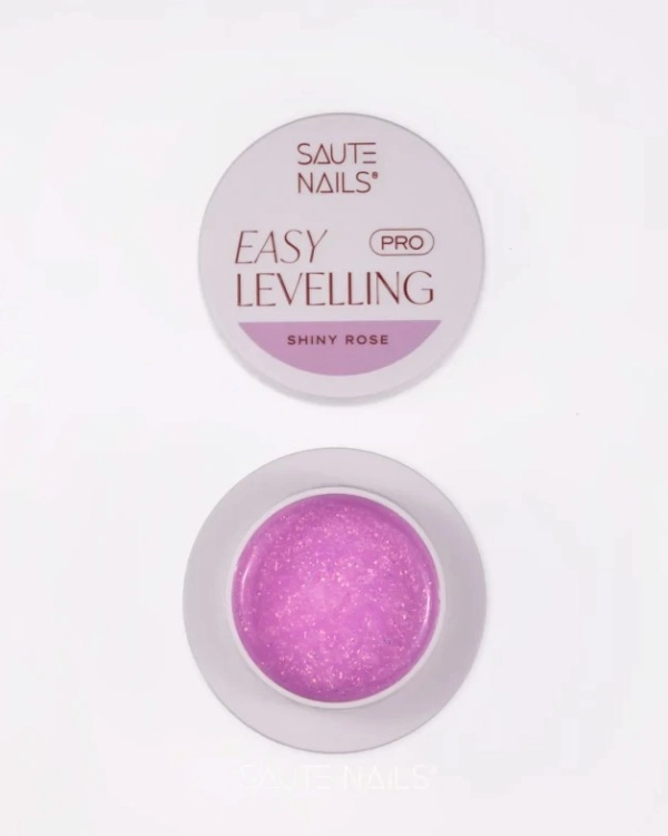 Saute Nails Żel budujący Easy Levelling PRO Shiny Rose 30 g - różowy z drobiną