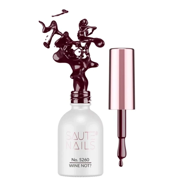Saute Nails Lakier hybrydowy S260 Wine Not? 8 ml - bordo