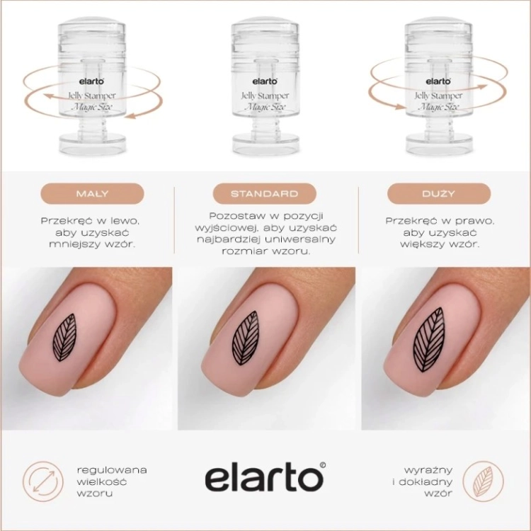 Elarto Jelly Stamper Magic Size - Stempel 3w1 do zmiany wielkości wzorów