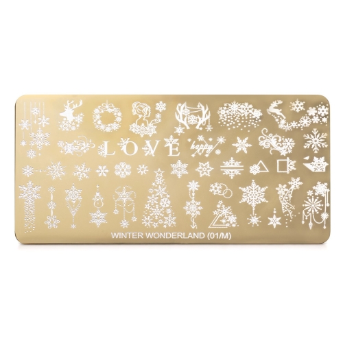 Clavier Blaszka Złota do stempli Winter Wonderland (01/M) — płytka z wzorami Winter Wonderland 01/M