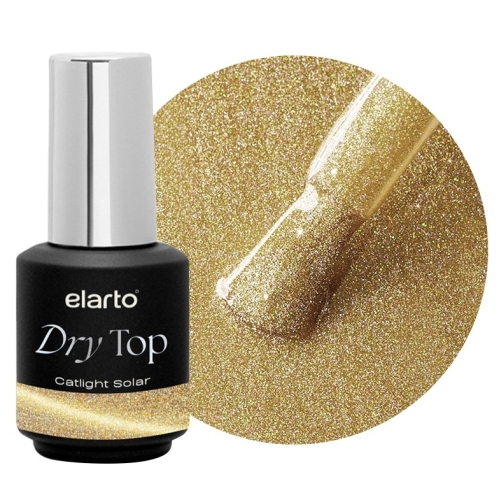 Elarto Top hybrydowy Dry Top Catlight Solar 7ml — butelka i kolor