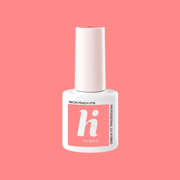Lakier hybrydowy hi hybrid 5 ml Neon Peach  #116