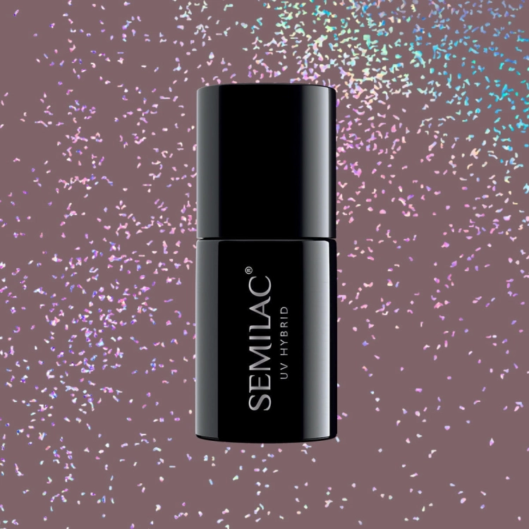 SEMILAC® 322 Lakier hybrydowy UV Hybrid Semilac Shimmer Dust Brown 7ml