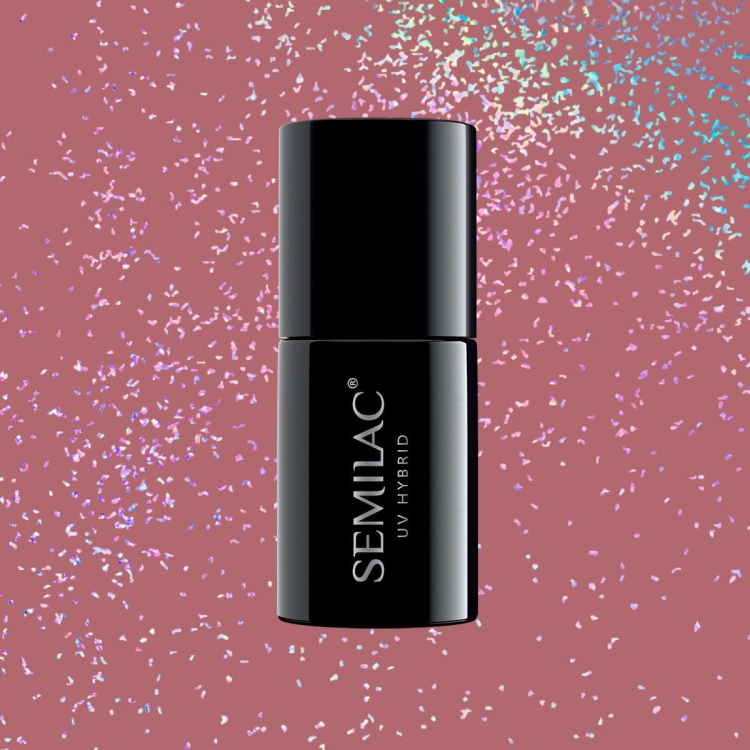 SEMILAC® 321 Lakier hybrydowy UV Hybrid Semilac Shimmer Dust Caramel 7ml