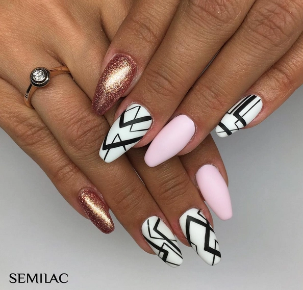 SEMILAC®  Lakier hybrydowy Semilac 094 Pink Gold - 7 ml
