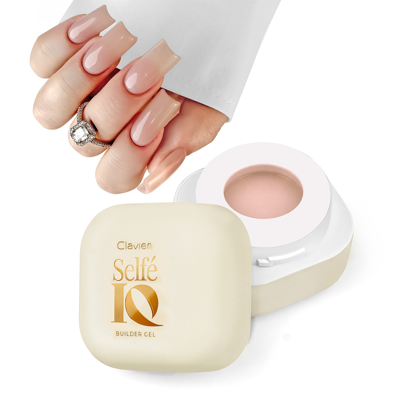 Clavier Selfe IQ Gel Iconic Nude 02 50g – samopoziomujący żel budujący nude