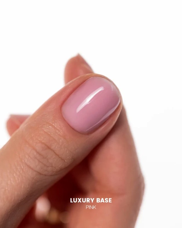 Saute Nails Baza hybrydowa Luxury Pink 8 ml - różowa, delikatna nadbudowa