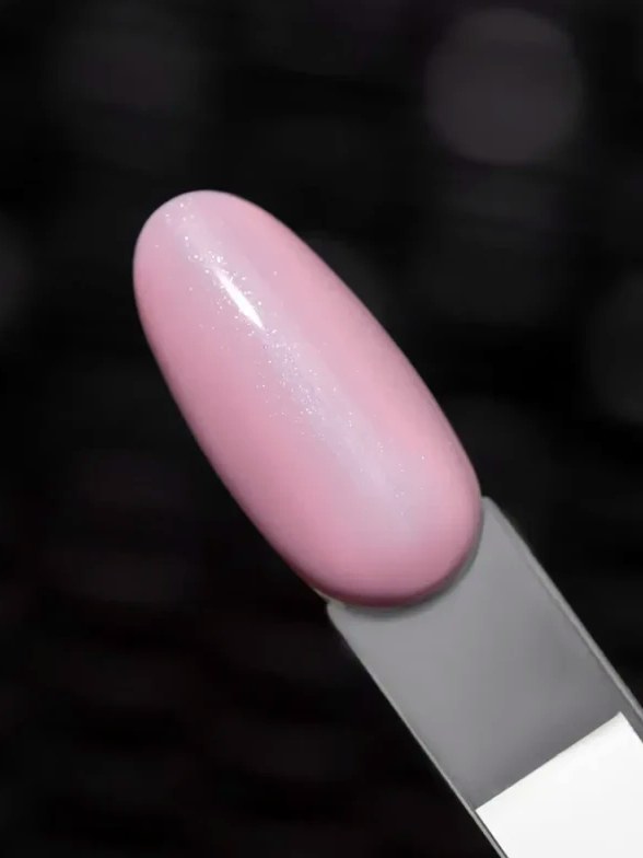 Saute Nails Lakier hybrydowy S196 Stracciatella 8 ml - pudrowy róż z drobiną