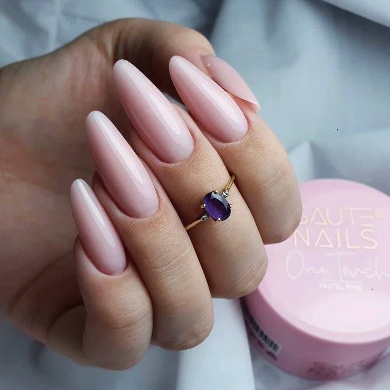 Saute Nails Żel budujący One Touch Pastel Pink 30 g - pastelowy róż
